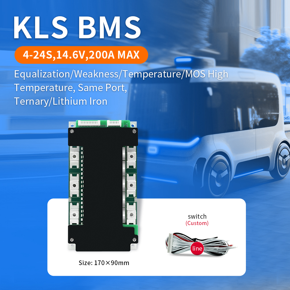 KLS OEM/KLS-162 Lifepo4 BMS Battery Management System 20S 200A Multi-string Compatible ISO9001 Certified for Low Speed Electric
