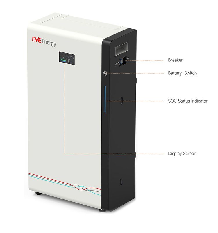 EVE Home Energy Storage System Solar Energy Storage System 51.2V 10kwh 15kwh 314ah Lifepo4 Lithium Battery Wall-Mounted
