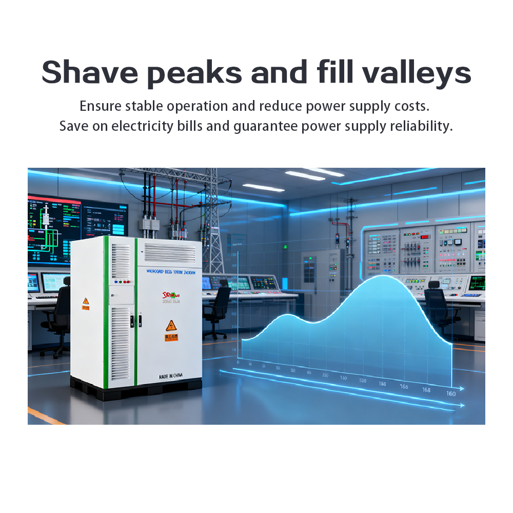 SRSOLAR SOPRAY HV-1 241/262 KWH LiFePO4 Industrial Commercial Large-Scale Energy Storage System Liquid Cooling for On/Off Grid