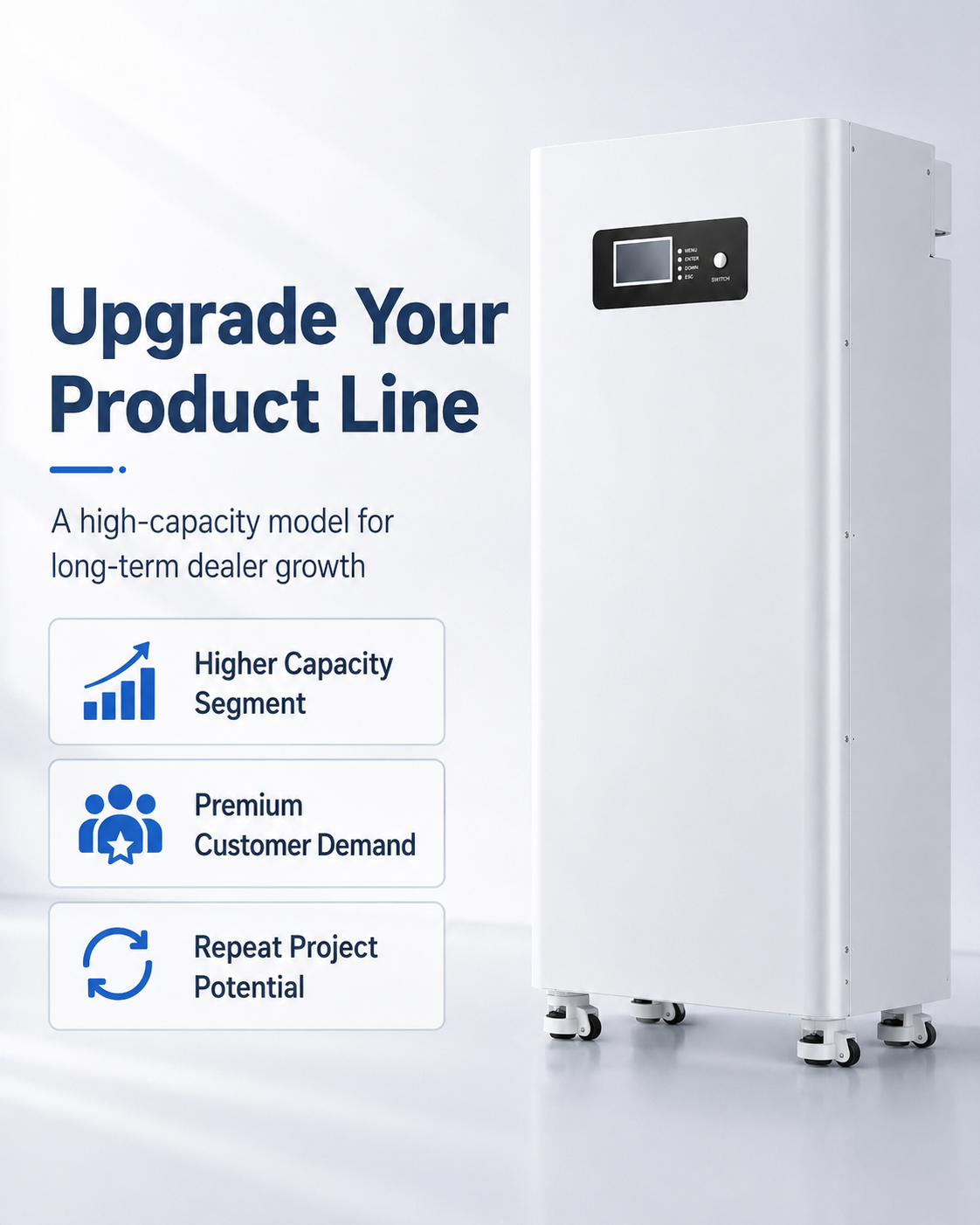 51.2V 314Ah 16kWh Stackable LiFePO4 Battery Pack With CAN Communication For Hybrid Grid Home Solar Energy Storage System