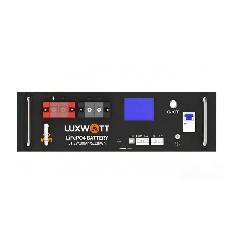 Home Energy Storage Battery 51.2V 100Ah LiFePO4 5.12Kwh Solar Battery Storage System with Smart BMS and 8000+ Cycle Life