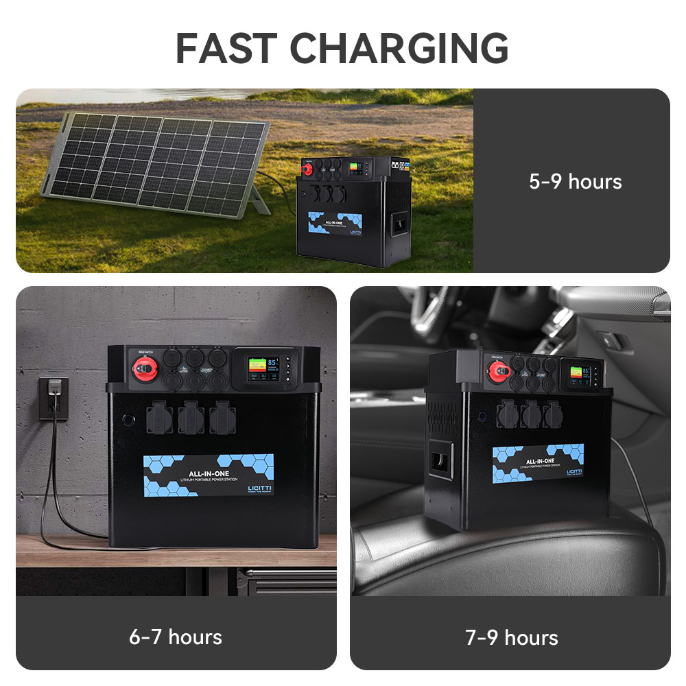 OEM Lithium Ion Battery Pack Solar 3000W Portable Power Station 100AH 200AH 300AH Lifepo4 High Efficiency Long Emergency Power