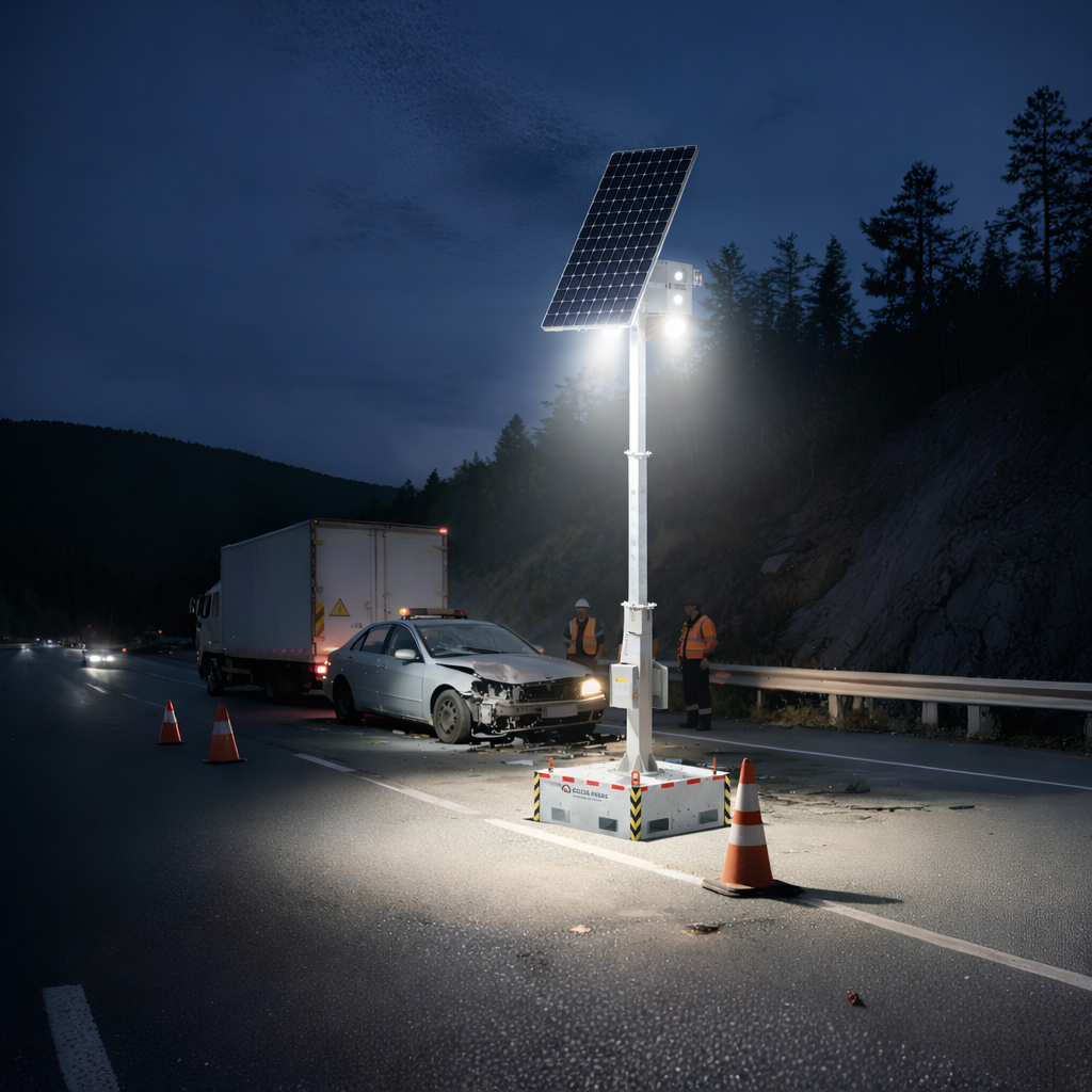 In Stock Modular Design 1X100AH LiFePO4 Battery ADR Certification Solar Light Tower