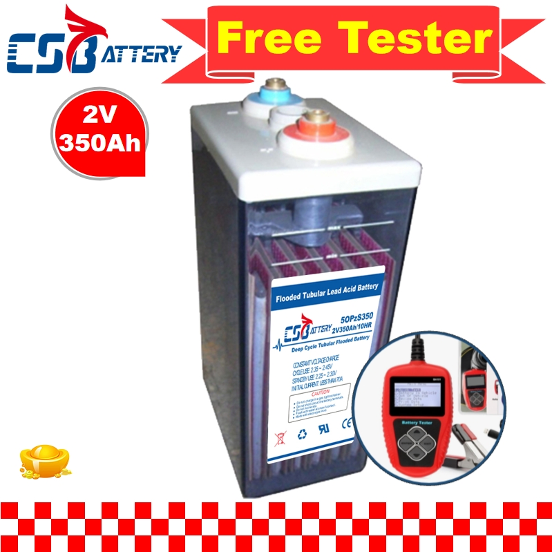 Csbattery 2V350ah Sealed Storage Opzs Flooded Lead Acid Battery for Inverter/Solar //Telecommunication/Boo