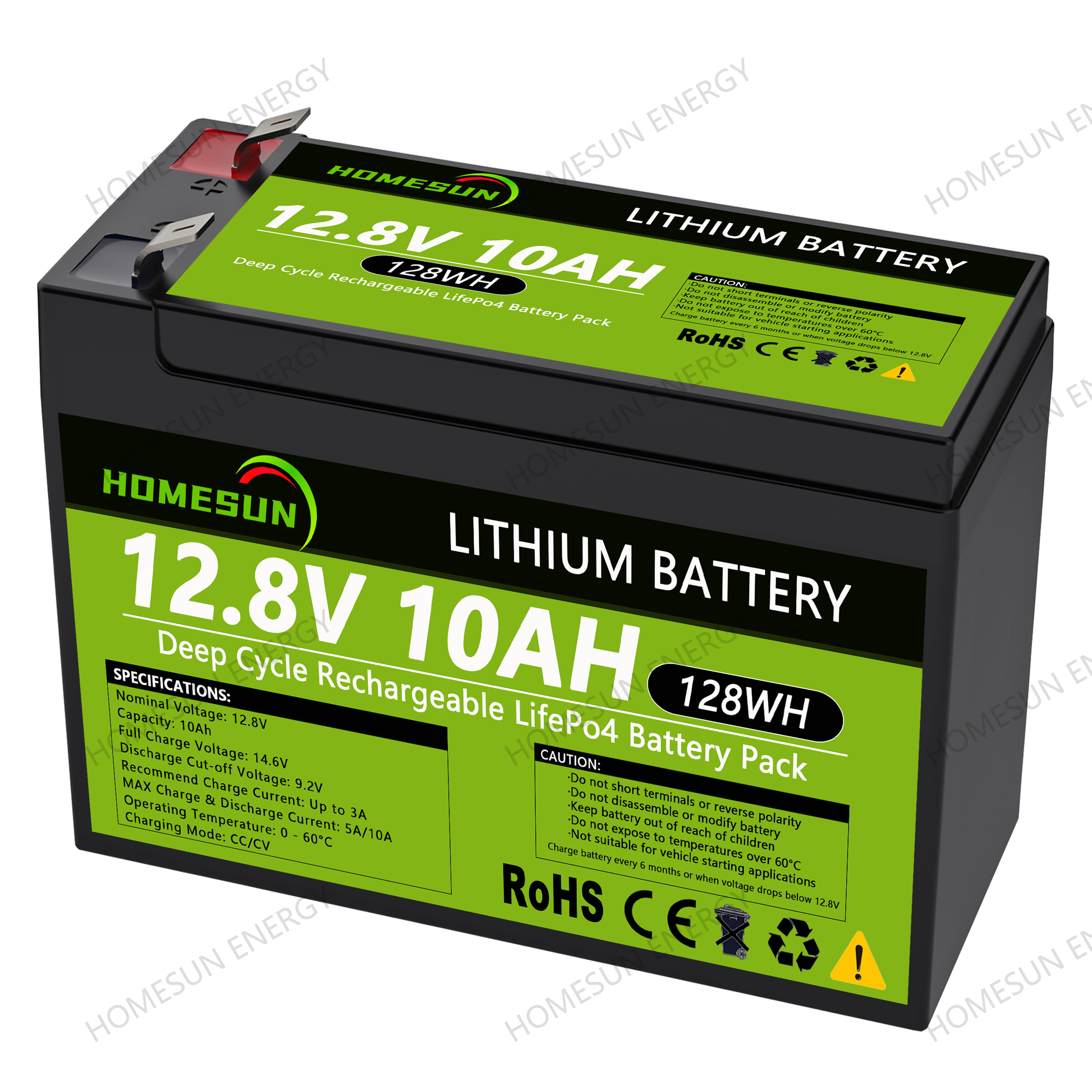 12.8V 10AH Front