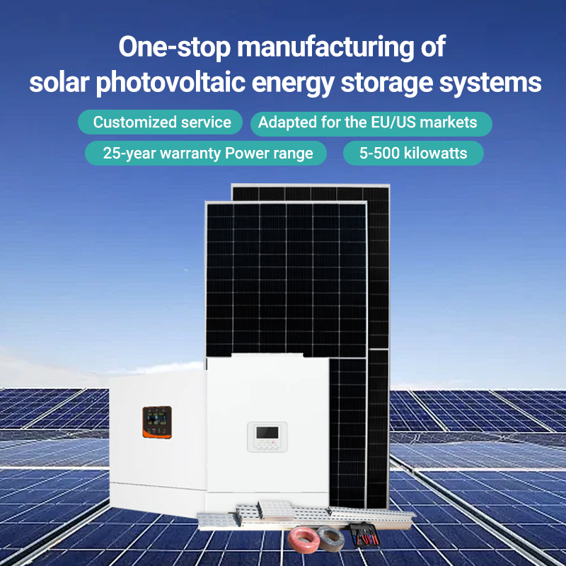 Complete Home Solar System Kit 10kw 12kw 15kw 20kw Hybrid Solar Battery Energy System10kwh 20kwh 30kwh 40kwh Lithium Batteries