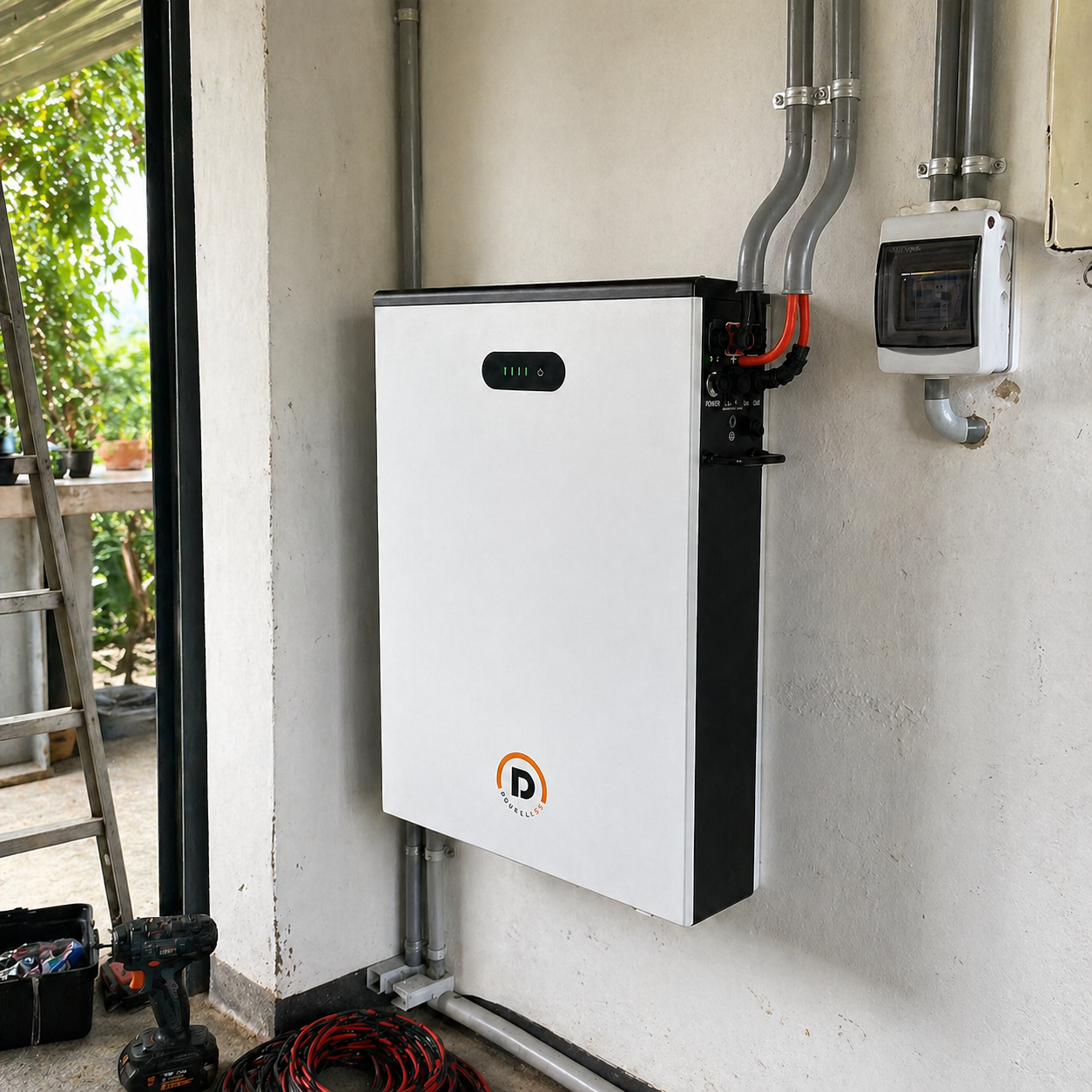 Ultra-Slim 51.2V 6.5kWh LiFePO4 Battery Wall-Mounted Home Energy Storage System 8000+ Cycles