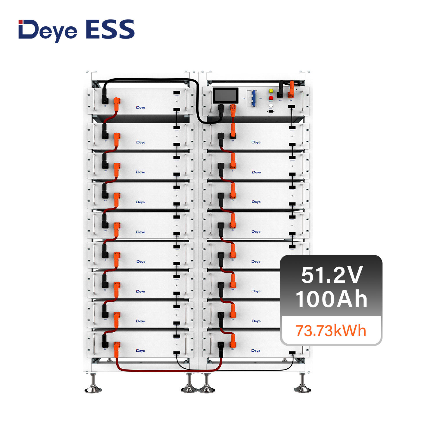 Deye Battery BOS-G Pro 2025 Lithium Solar Power Lifepo4 Storage Battery 100Ah Backup Bank with 10 Years Warranty