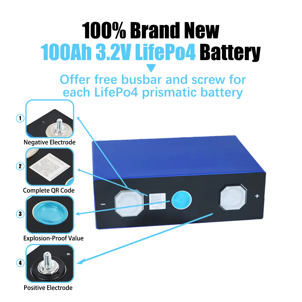 CORNEX 3.2v 100ah 105ah Lifepo4 Power Cell 3.2V Lithium Iron Cell 105AH Eu 3.2V 150ah Rechargeable Battery Pack Energy Storage