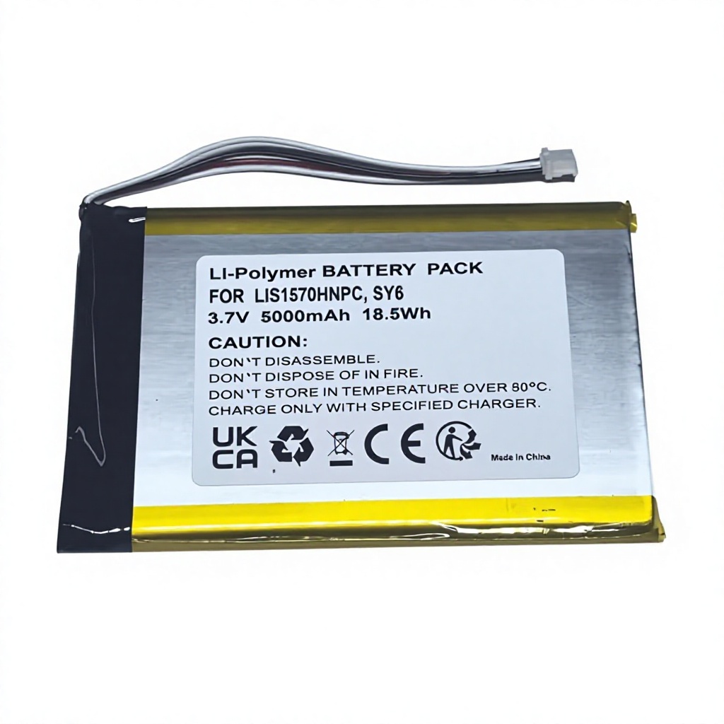 5000mAh Rechargeable Lithium Polymer Replacement Battery for MP3 Player (Compatible with LIS1570HNPC SY6)-3.7V