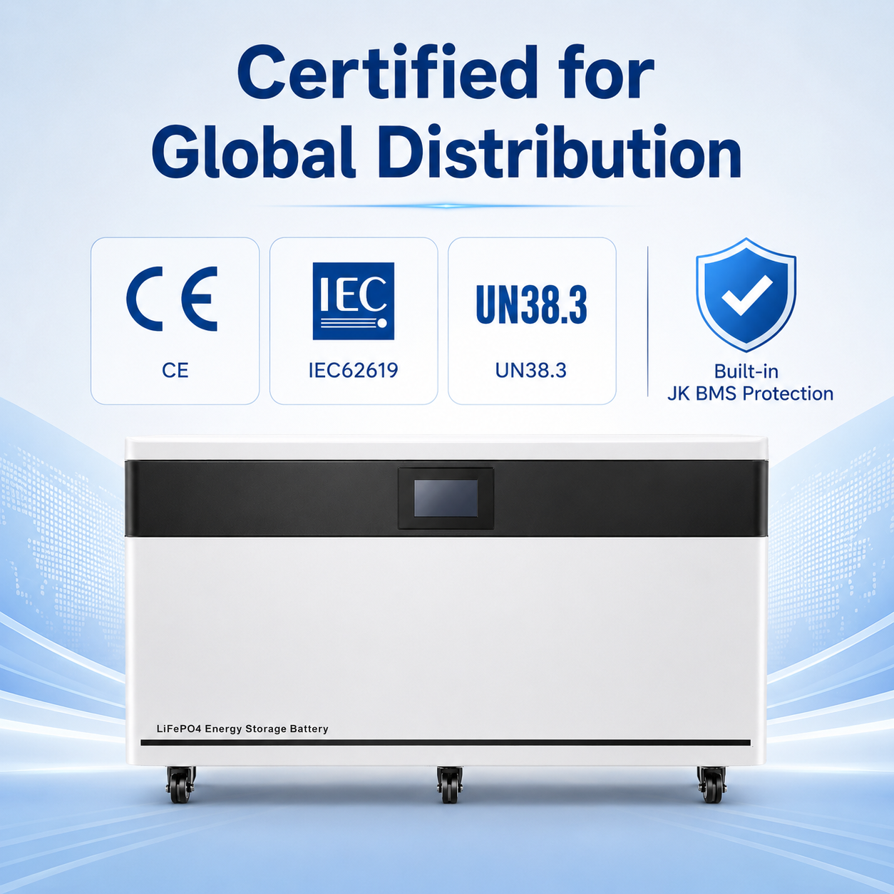 40kWh 800Ah LiFePO4 Solar Battery for Solar Distributors Residential Energy Storage Home Backup