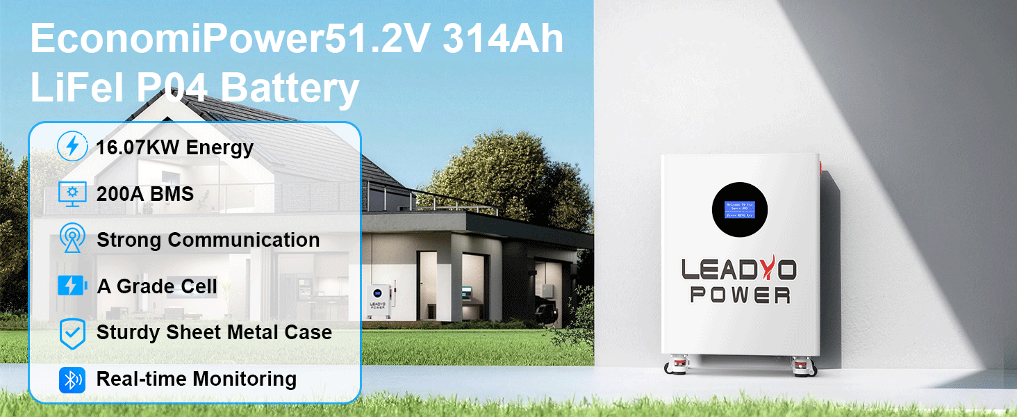 16.07Kwh LiFePO4 Battery 48V 314Ah
