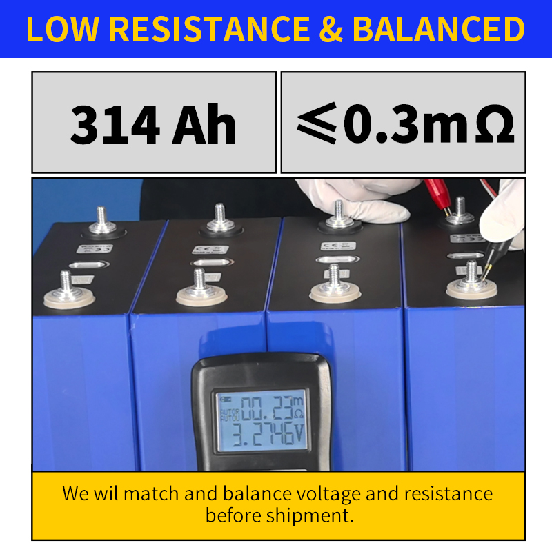 3.2V 340Ah 280Ah 320Ah 314Ah 628Ah Solar Lifepo4 Lithium Cell Prismatic Lithium Ion Battery for Boat Camping Car RV Jack Battery