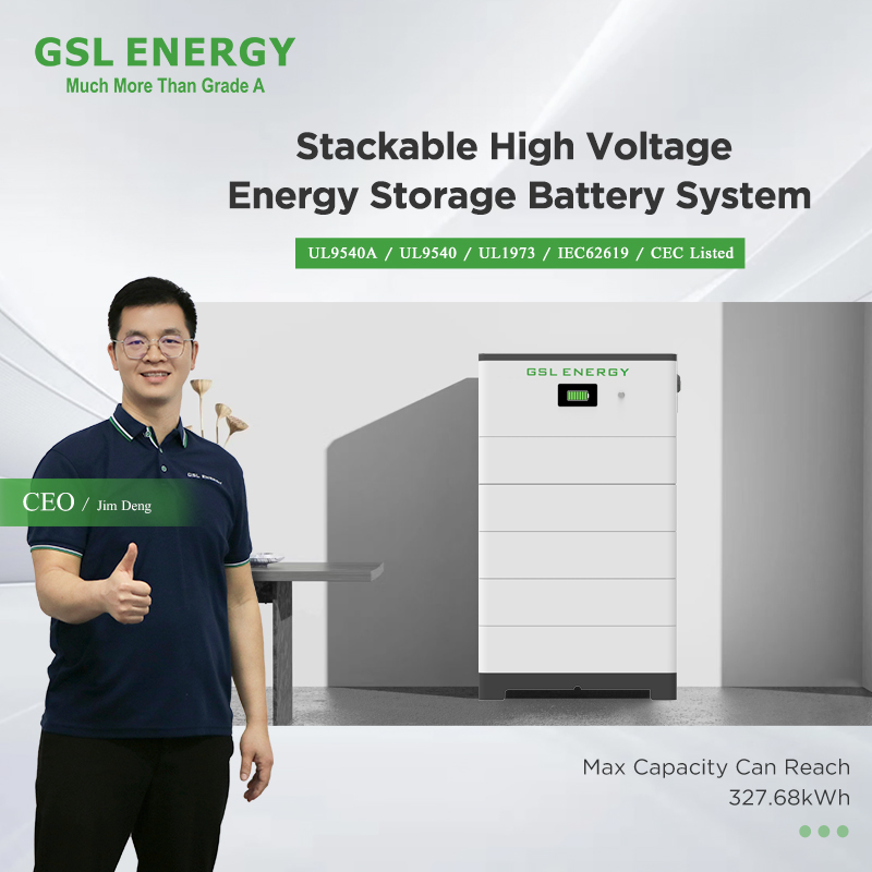 GSL ENERGY High Voltage LiFePO4 Battery 19kwh 23kwh 26kwh Home Energy Storage System with Tier 1 Cells Storage Project Systems