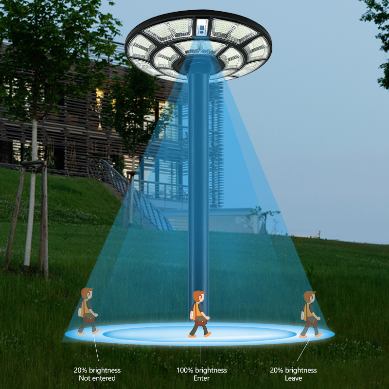 Factory Direct Sales Round UFO 500W 1000W ABS Plastic Integrated All In One Outdoor Solar Street Lights