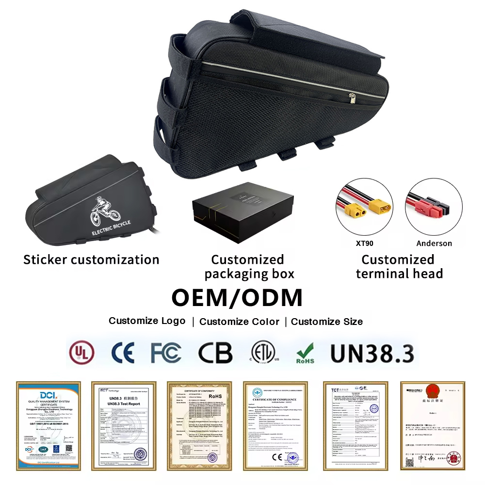 Wholesale 2000W 3000W 5000W 8000W E Bike Battery 48V 52V 60V 72V 20Ah 28.8AH 30Ah 40Ah Triangle Battery Pack for Ebike