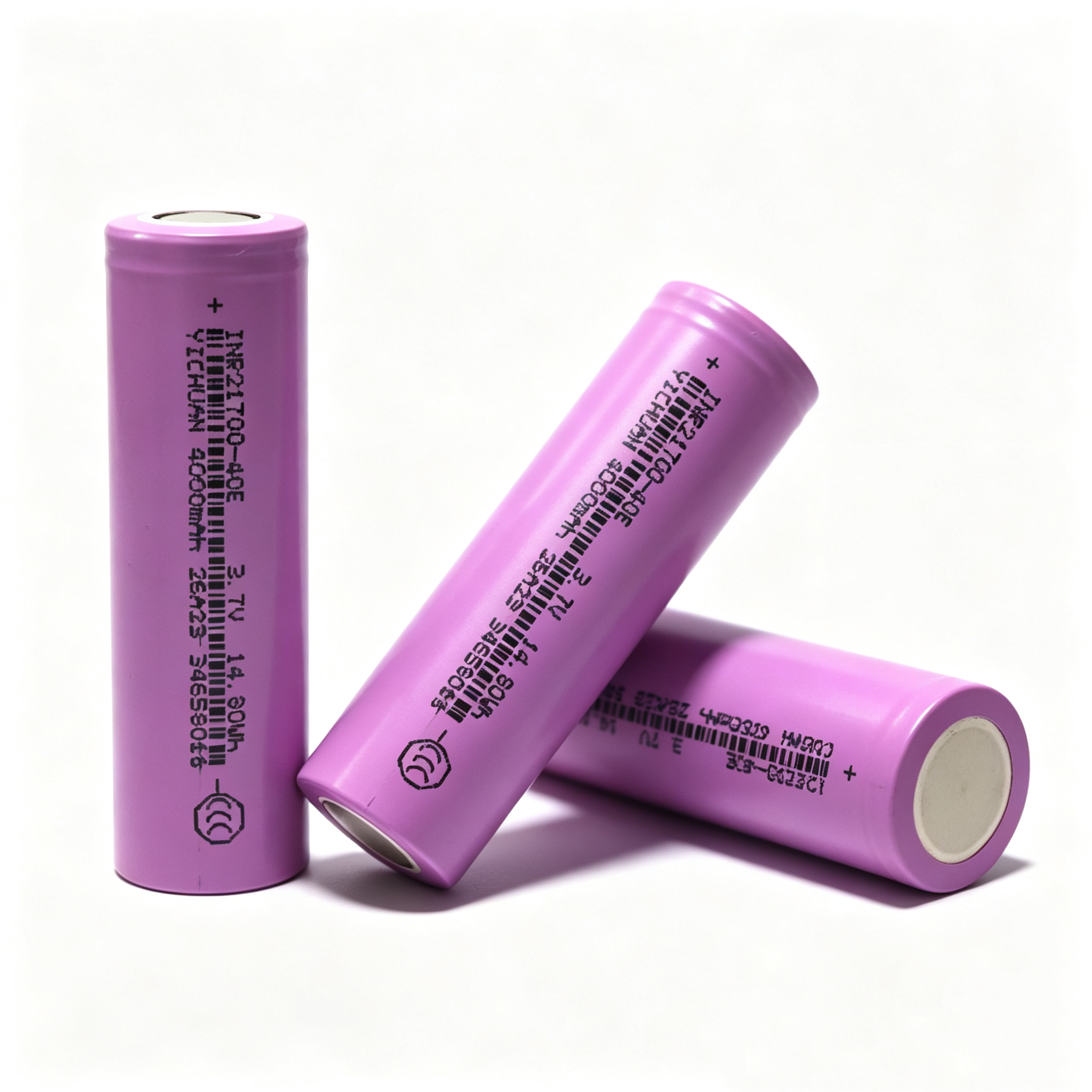 Wholesale low-priced rechargeable 21700 4000mAh lithium-ion batteries with a lifespan of 500 charge cycles.