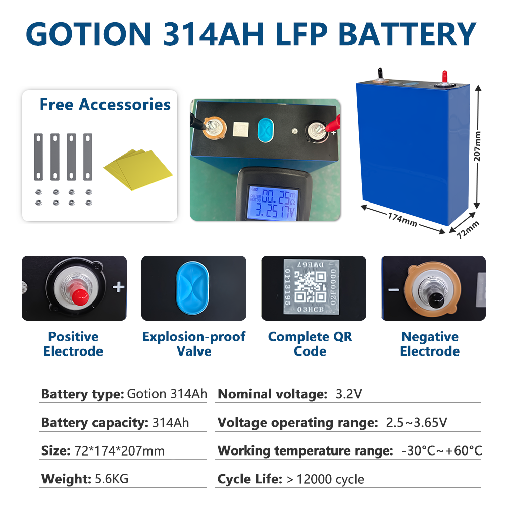 Wholesale Grade a 314ah Lithium Lifepo4 Cell 3.2V 105ah 280ah 300Ah 314Ah 304ah 320Ah Deep Cycle Lifepo4 Battery