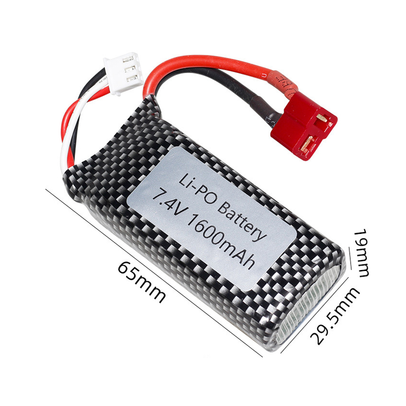 New Off-road Remote Control Vehicle Battery 7.4V 1600mAh 25C High Discharge Lithium Polymer Battery for RC Car