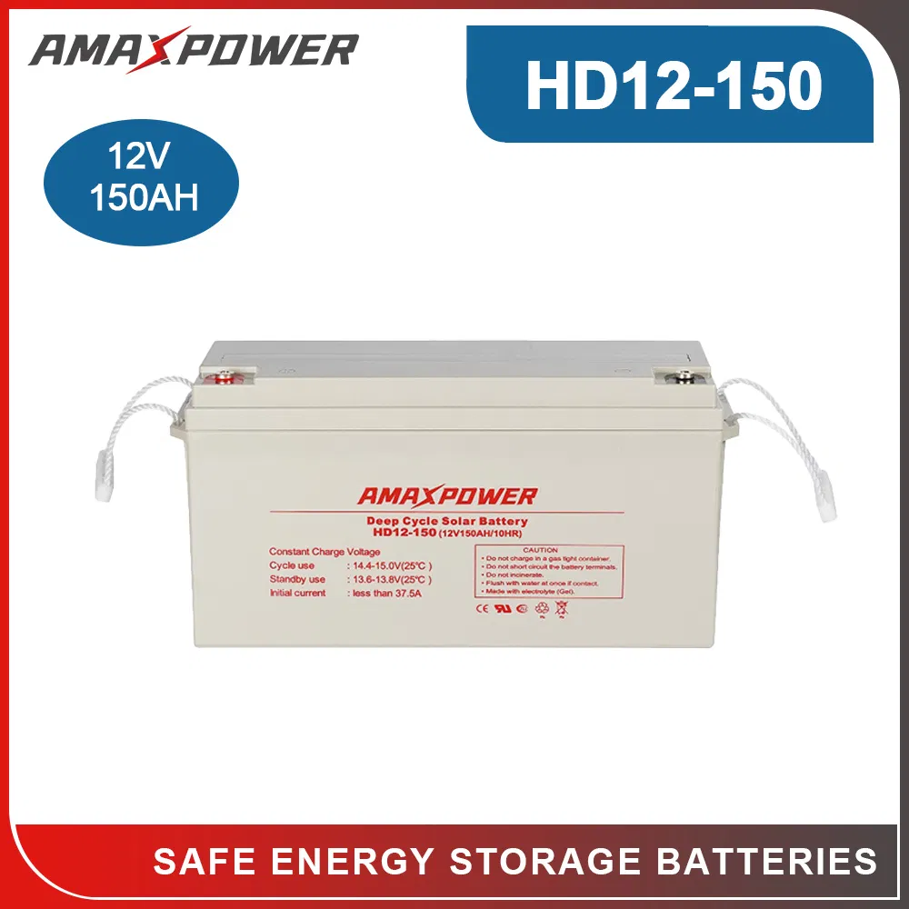 Amaxpower Good Quality Bateria Emergency and Security System 12V 100/135/150ah Rechargeable Deep Cycle Gel Battery for Telecommunication/Agricultural-Machinery
