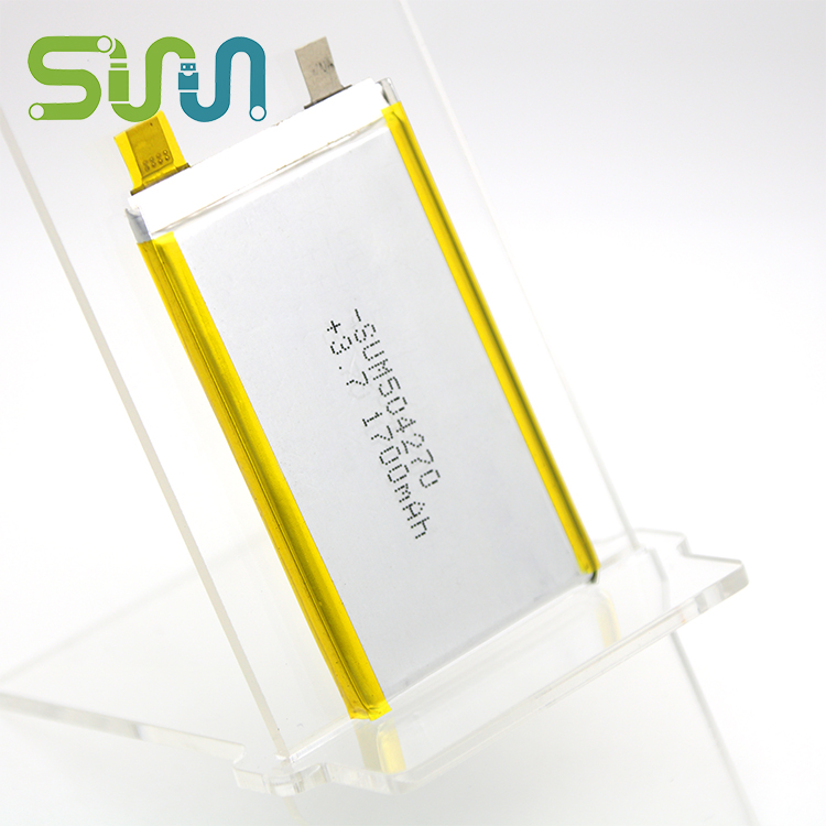 High Safety Polymer Lithium Battery 3.7V 1700mAh Manufacturer 500 Cycles long life