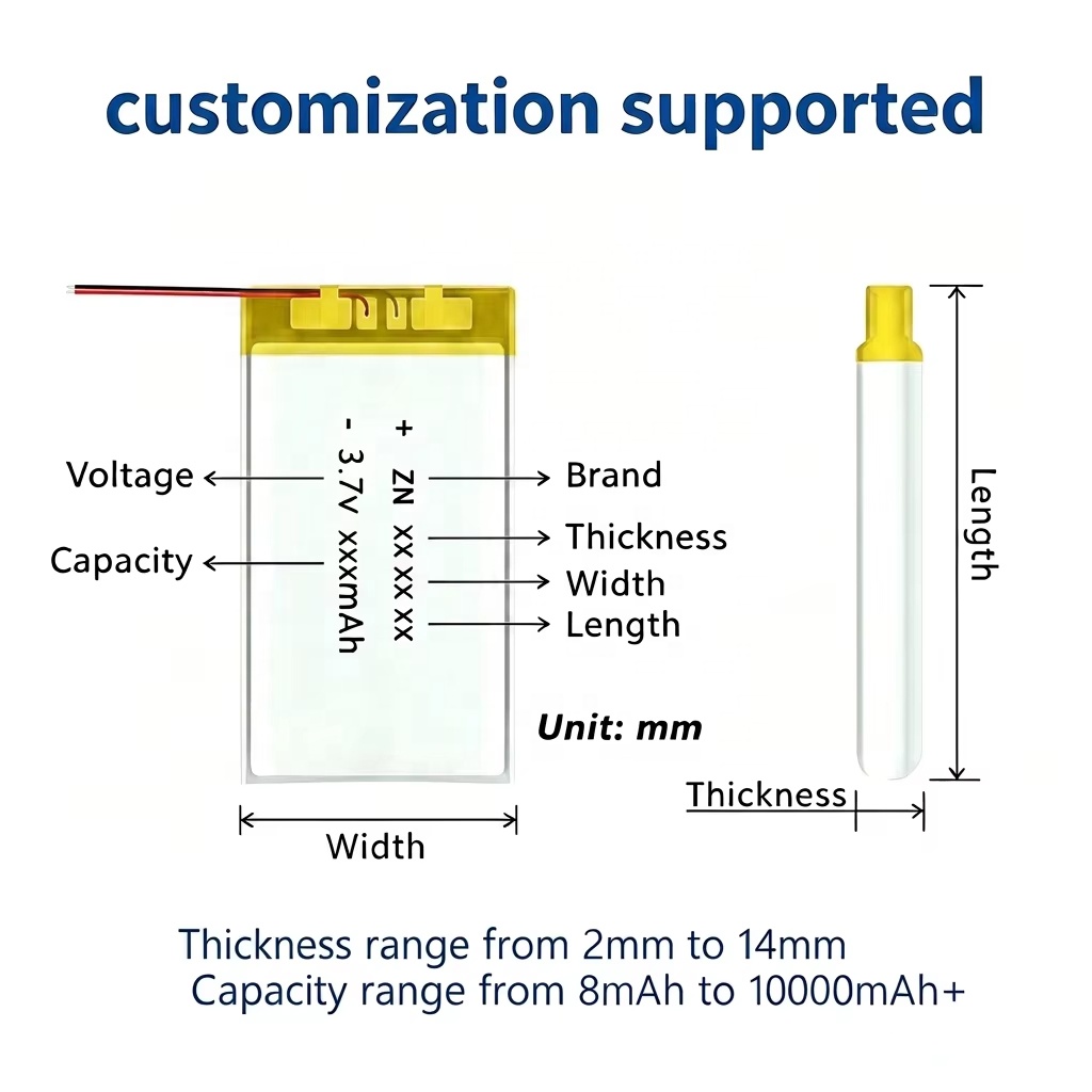 CE Certification 3.7v Pouch Lithium Ion Batteries 2000mah 4000mah 5000mah 10000mah Lithium Li Polymer Lipo Battery