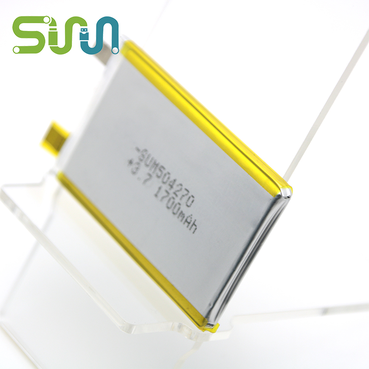 High Safety Polymer Lithium Battery 3.7V 1700mAh Manufacturer 500 Cycles long life