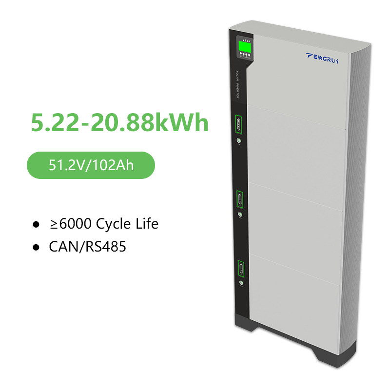 Residential Home Energy Storage System 51.2V 5.22-10.44-15.66-20.88kWh Floor Standing LiFePO4 Battery Stackable LFP ESS