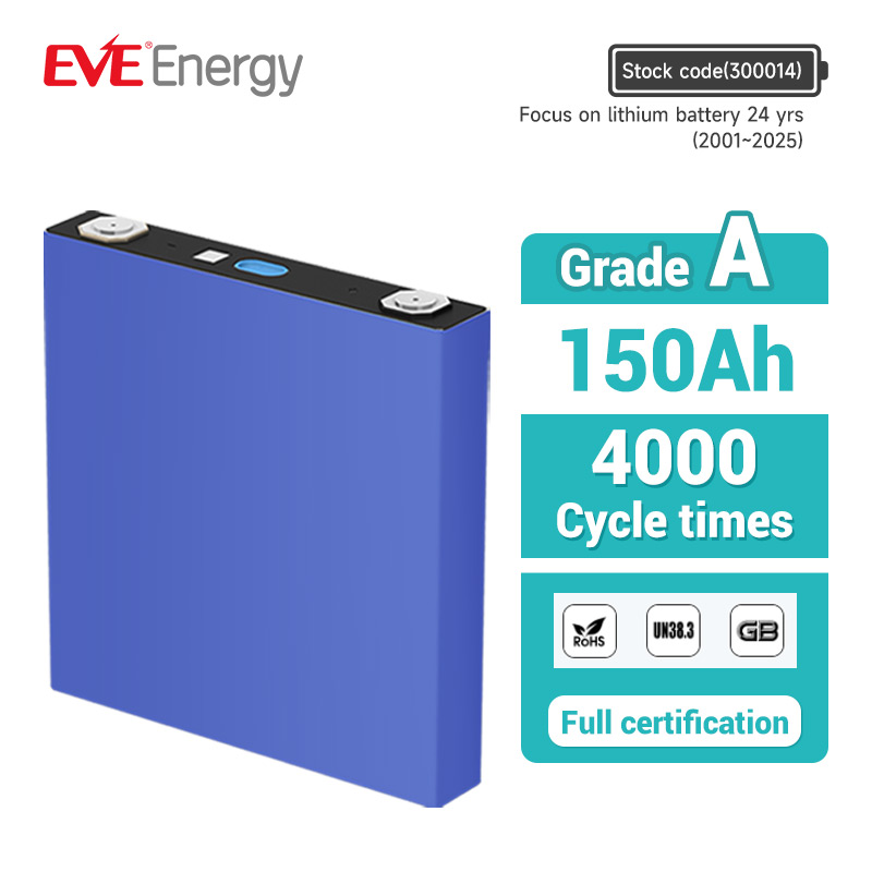 Eve Hot Sale 150ah Battery 4000 Cycles Rechargeable Lithium Battery LiFePO4 Battery Cell for Electric Vehicle
