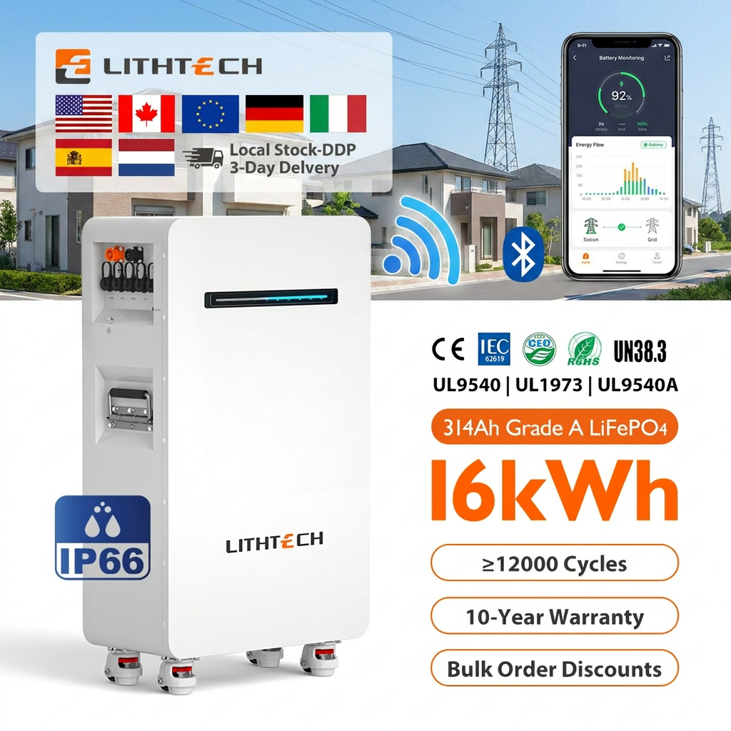 Bateria LiFePO4 48V 100Ah 200Ah 300Ah Solar RV UPS Smart BMS CAN RS485 Backup Power Deep Cycle Energy Storage Battery Pack