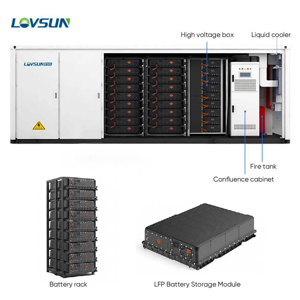 BESS ESS Outdoor 1MW 1000KWH 20FT Lithium Solar Battery 500kWh High Voltage Lifepo4 Battery System Energy Storage Container