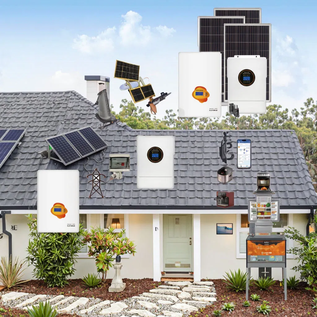 Complete Commercial Solar Power System 30kw 50kw Hybrid Inverter Solar Panel System Industrial Solar Energy Power System with Lithium Battery