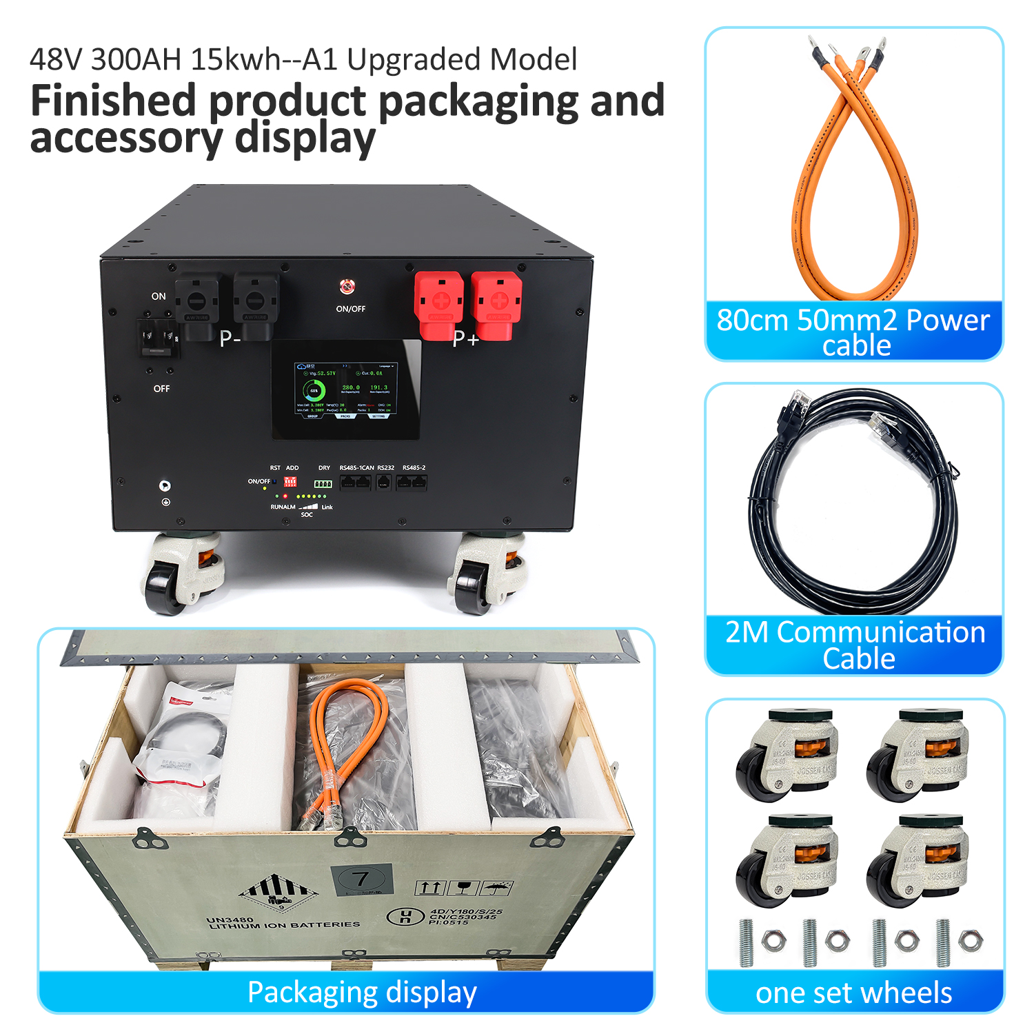 EU Stock 8000+cycle 51.2V 314AH Lifepo4 Lithium Battery 48V 16kwh Lifepo4 JK V19 BMS16s Solar Lithium Battery Pack for ESS RV