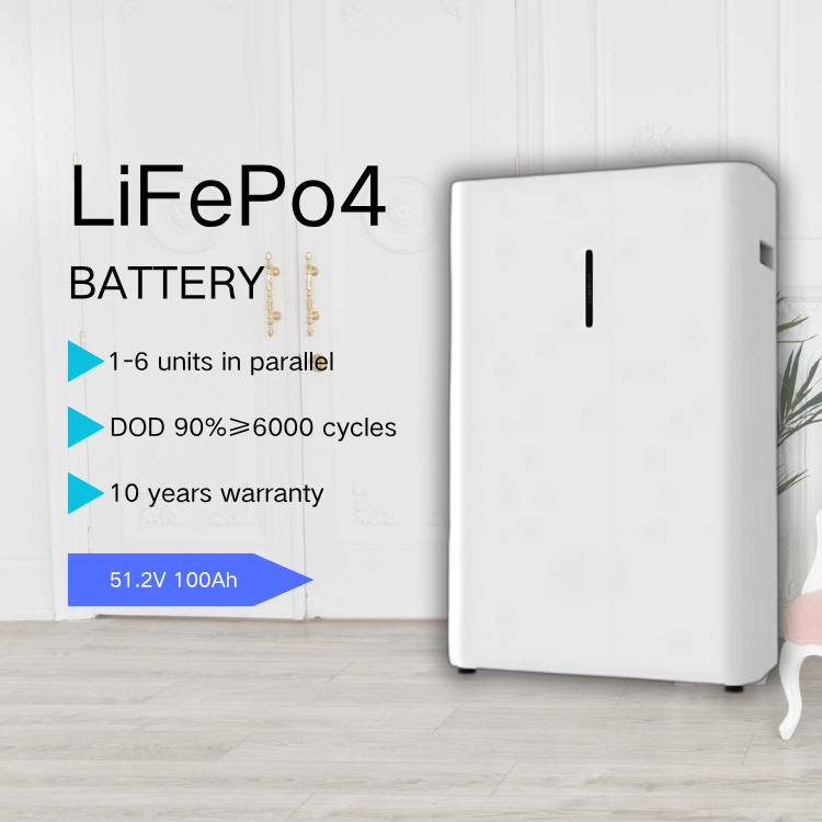 Tesla Powerwall Alternative 51.2Vdc 100Ah 20kWh LFP Wall Battery IP20 6P Parallel With Hybrid Inverter