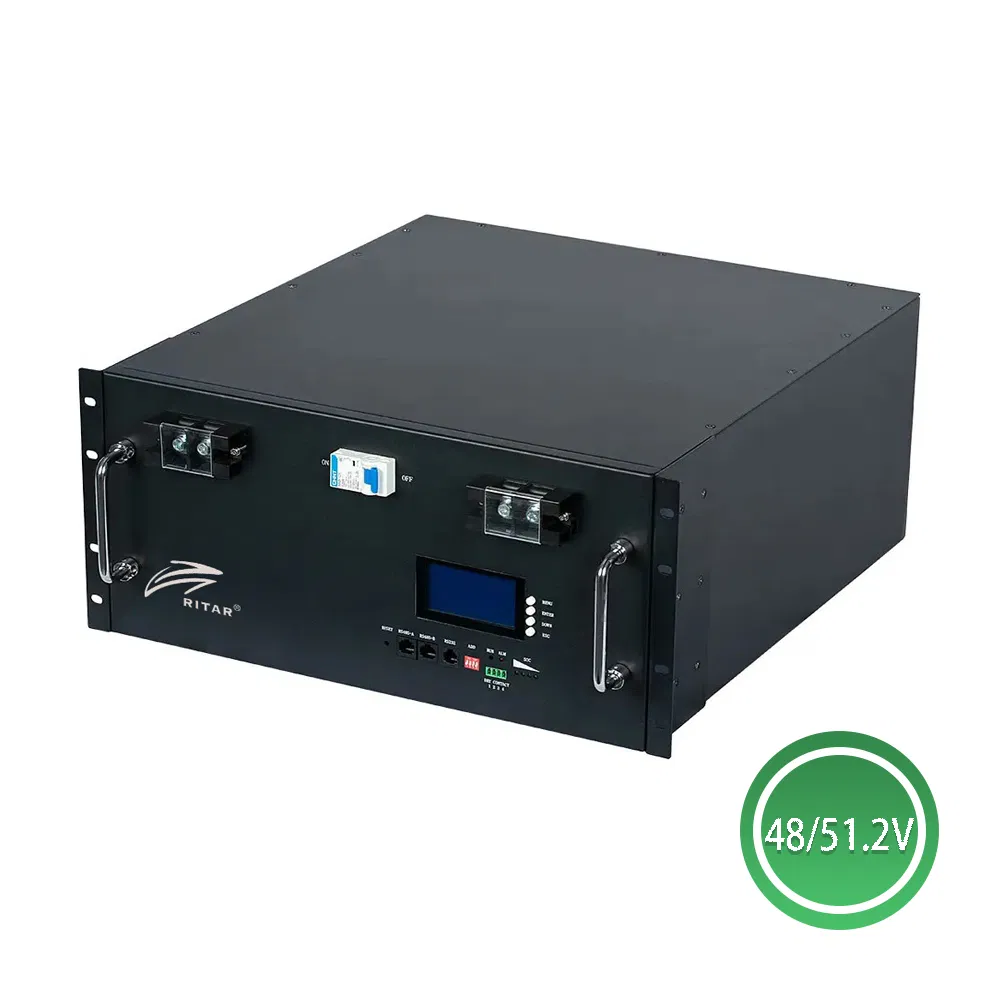 New Arrival High Technology 48V/51.2V Ritar 100ah 200ah 300ah LiFePO4 Power Rack Mount Style Storage Solar Lithium Battery with Smart BMS System