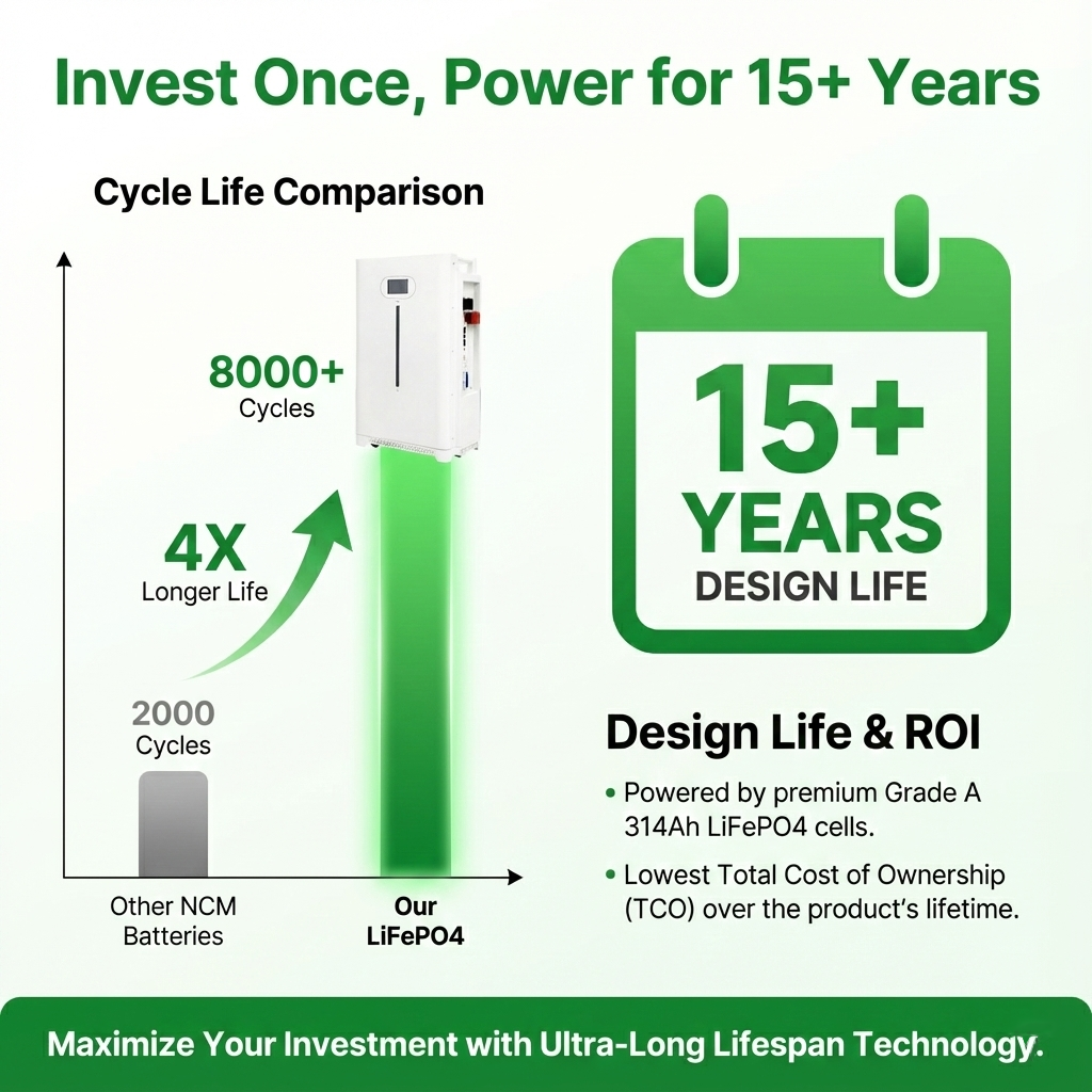 Cylaid 48V 200Ah 300Ah Power Wall Lithium Ion UPS Pack Home Energy Storage 15KW 314Ah Solar Power System 51.2V Lifepo4 Battery