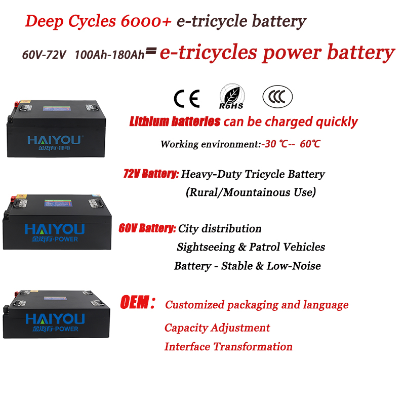 60V 100Ah Prismatic Lithium Ion Batteries Compatible with Multiple Electric Vehicle Types Long Endurance Lithium Battery