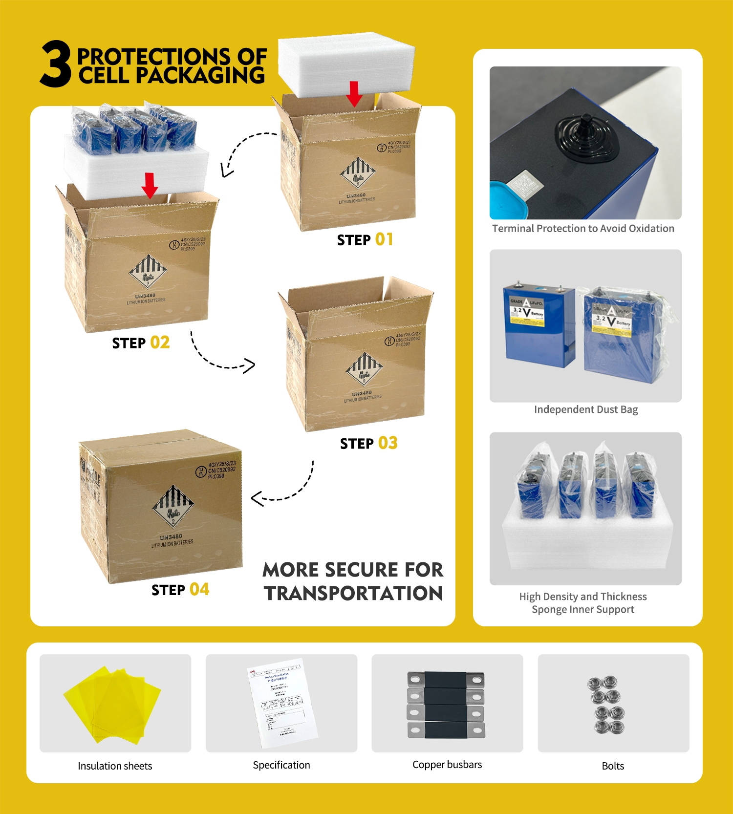 Grade A+ EVE LF168 1C Discharge Current Brand New with Orignal Code for RV Boat Golf Cart LiFePO4 Battery Pack