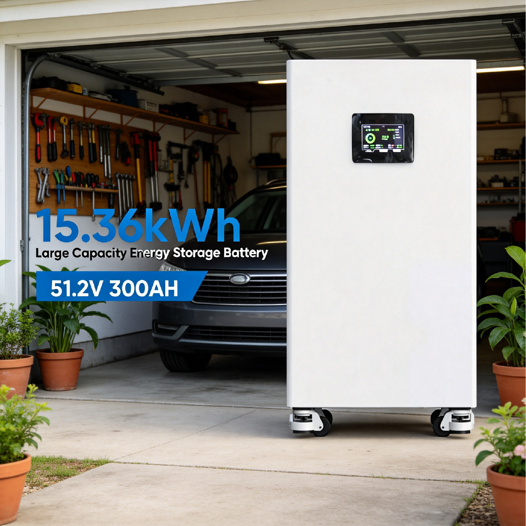 48V/51.2V LiFePO4 Home Energy Storage Solar Battery Pack 10-20KWh Stackable IP66 Protection 10-Year Warranty