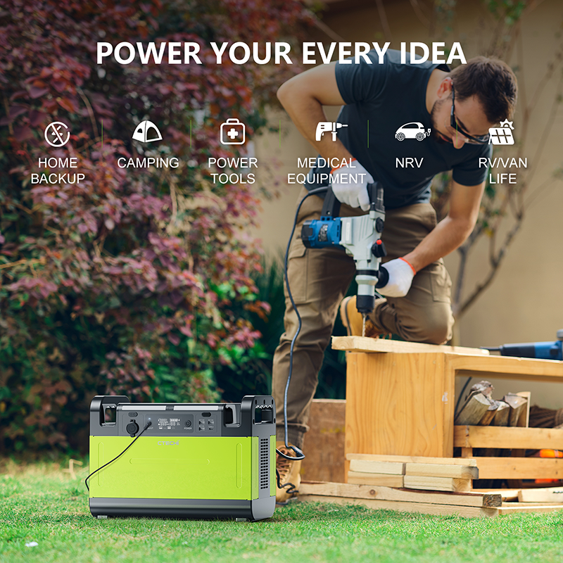 1500W Electric Portable UPS Lithium Power Supply Station Solar Generator LiFePo4 Battery Home Camping Backup Power Supply
