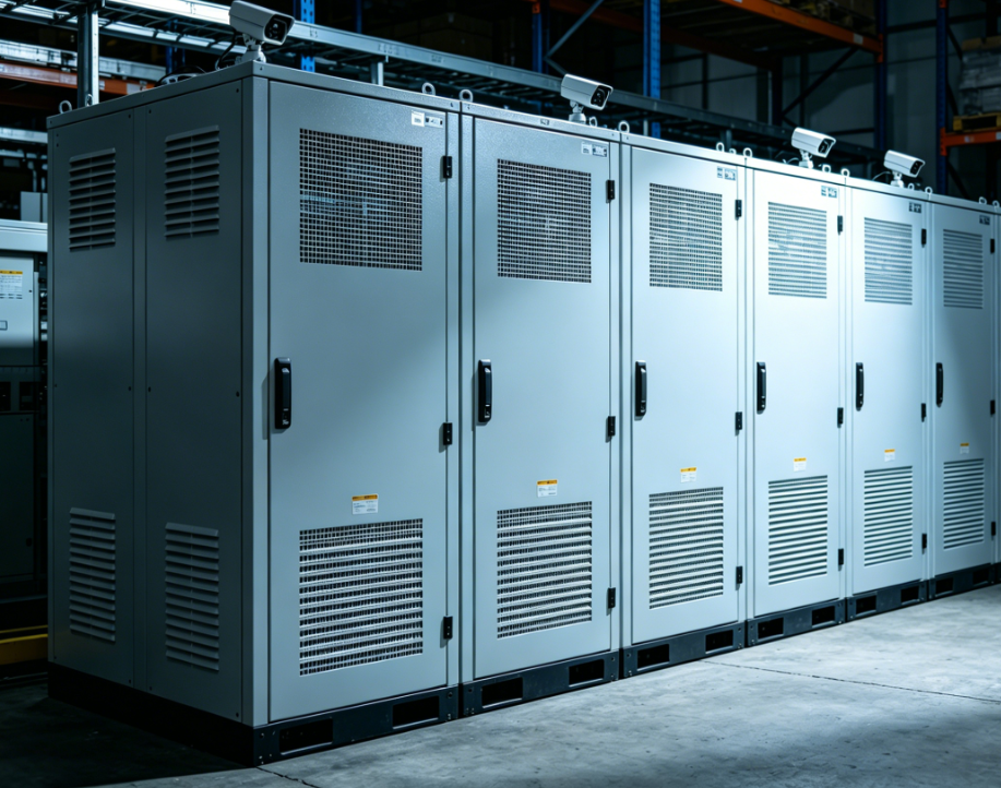 Commercial Vertical Energy Storage Cabinet 51.2V600AH LiFePO4 30.7KWh 55kVA Smart BMS IP54