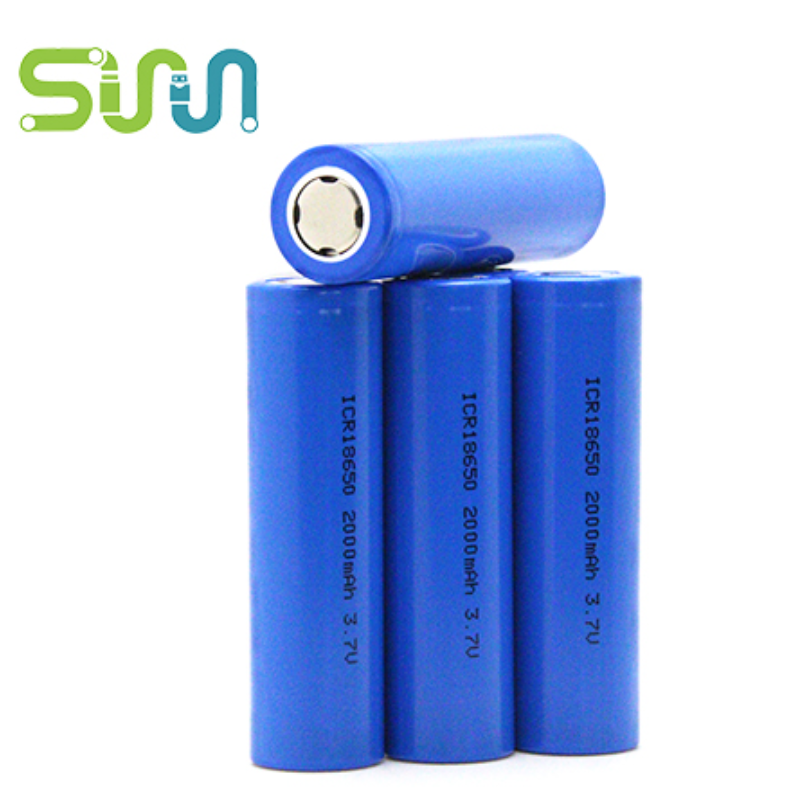 18650 High Quality Cylindrical Lithium Ion Battery 3.7v 2000mah 18650 Cell