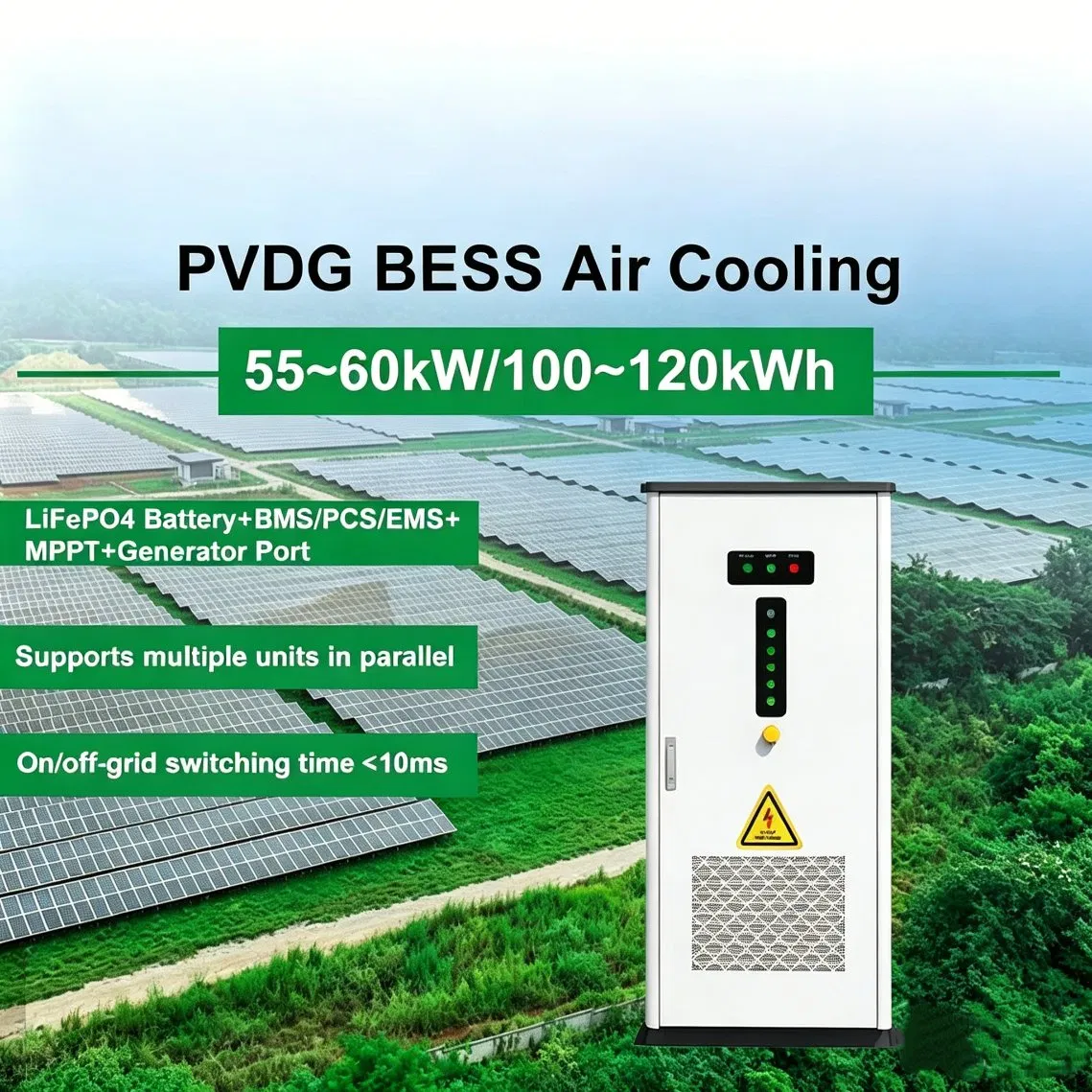 Smart Commercial Battery Storage with LiFePO4 Technology and IP54 Rating