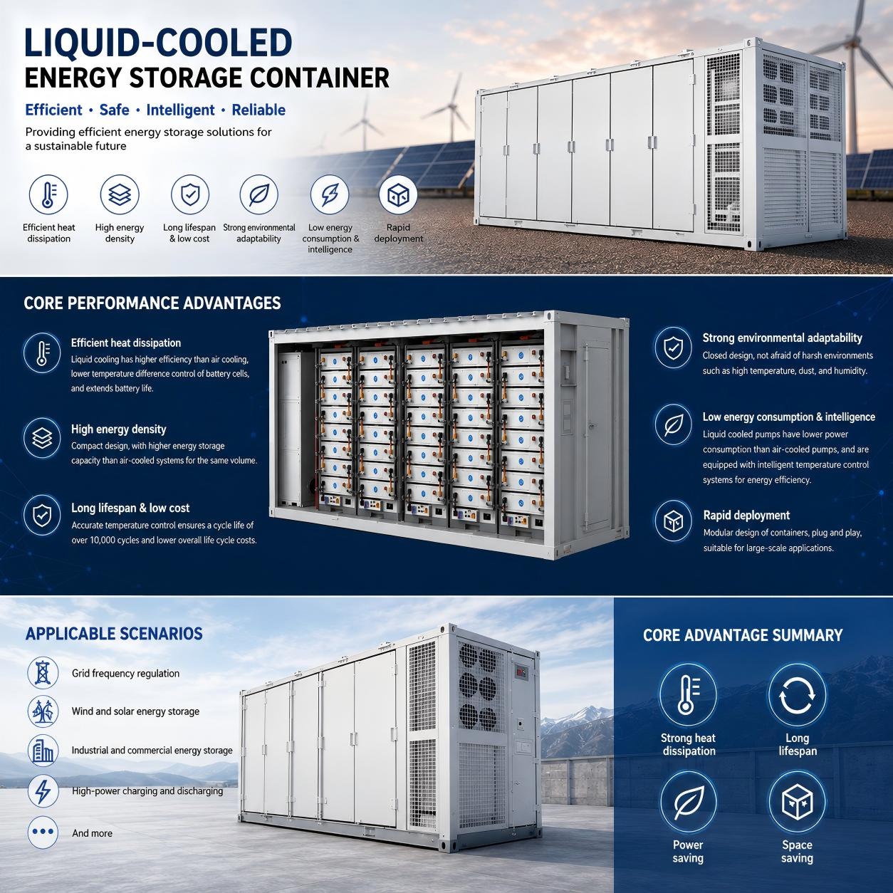 Latest Liquid-Cooled Energy Storage Container up to 5.015MWh Battery Energy Storage System for Commercial ESS