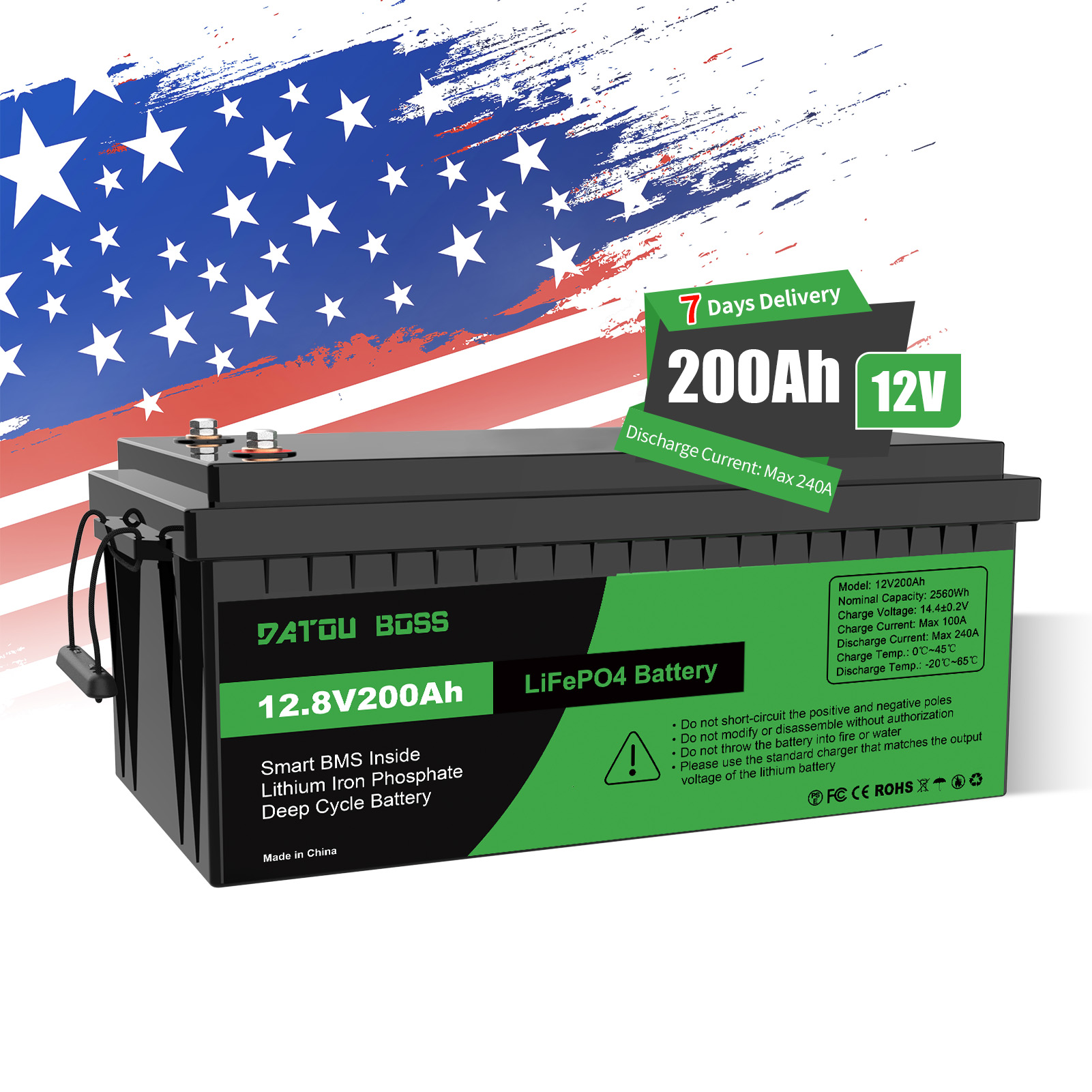 EU PL USA Tax Free Lifepo4 Battery 12V 100Ah 200Ah 300Ah in Stock Energy Lithium Ion Batteries Pack for RV Golf Boat Car