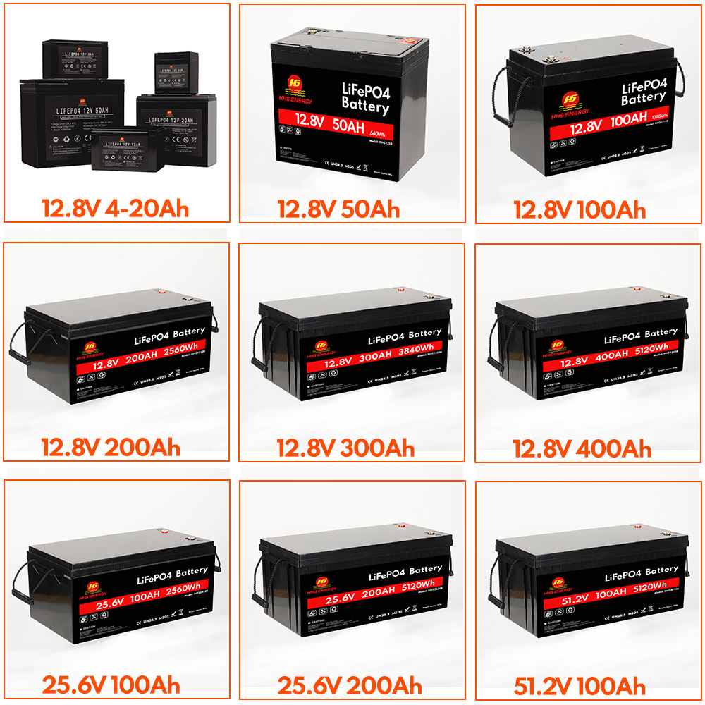 24V 280Ah Self-Heating LiFePO4 Lithium Battery 25.6V 300AH 200AH 100AH with Bluetooth for RV Marine Solar Home Energy Storage