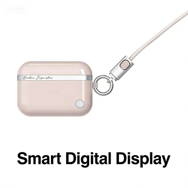 10000mAh Power Bank Detachable USB C Cable Phone Lanyard Style LED Display for Travel Emergency Charging