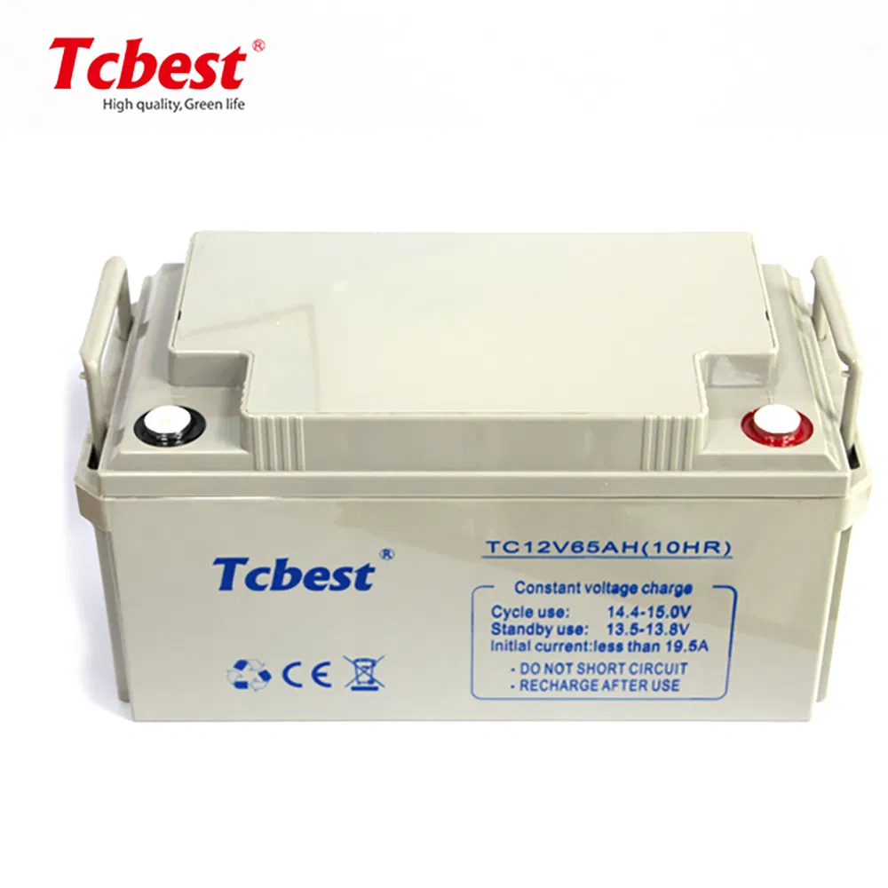 VRLA Deep Cycle Battery 12V 65ah Gel Battery 12V65ah Lead Acid Battery Free Maintenance Gel Battery 12V65ah for UPS and Telecommunication Systems