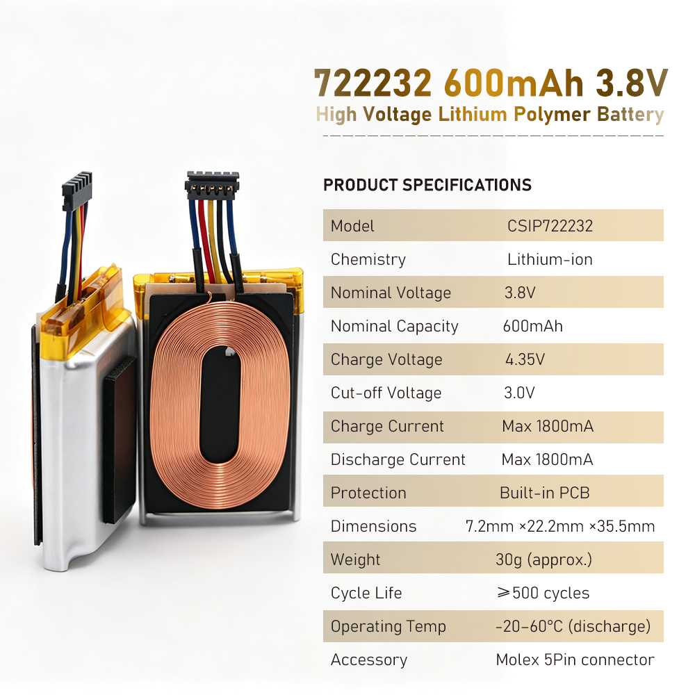 Lithium Polymer Battery 600mAh Lipo Batteries Custom Capacity 500mAh1000mAh 2000mAh 3000mAh 10000mAh 3.8V Lithium Battery