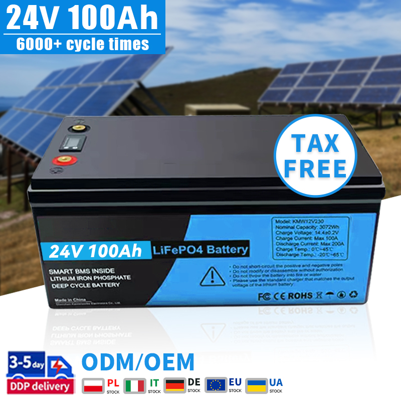 12V 12.8V 24V 25.6V 36V 50Ah 100Ah 200Ah 280Ah 300Ah Lifepo4 Lithium Battery Pack for RV Marine Boat 48V 51.2V 60V Battery Pack